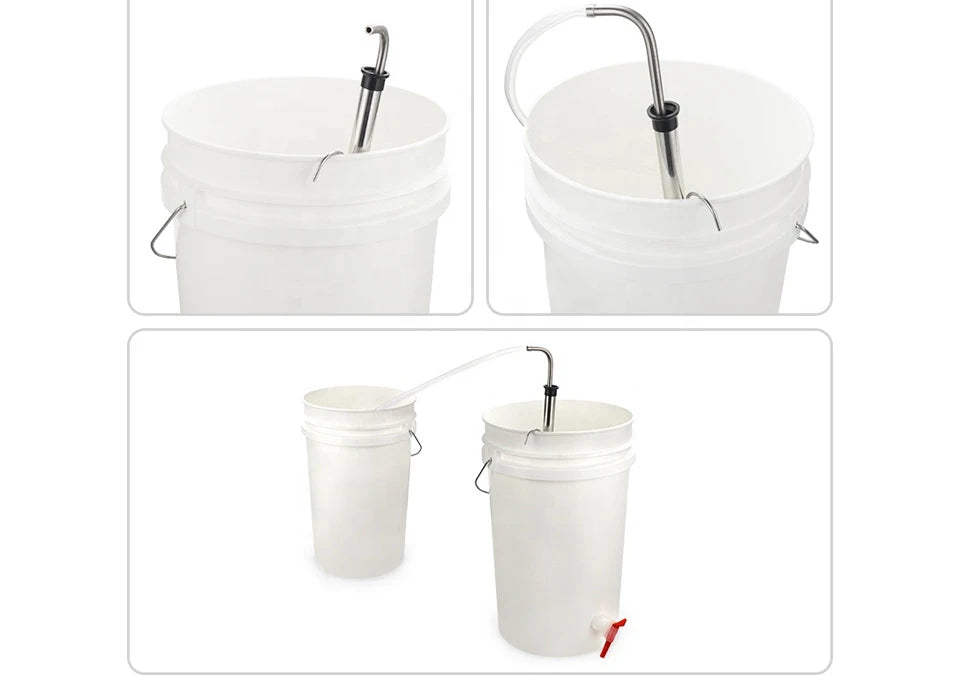 Pumphävert Rostfri 44cm med 1m slang och hållare