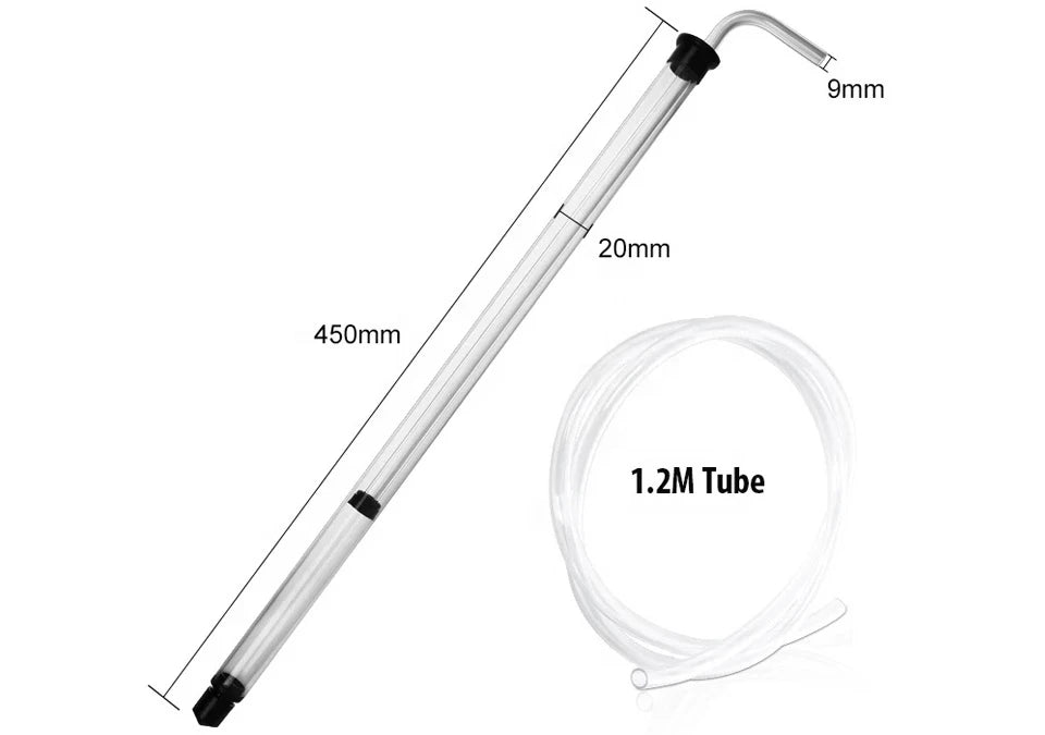 Pumphävert 45cm (Auto-siphon) med 1,2m slang
