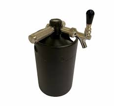 Mini keg 4 l med regulator och tappkran, svart