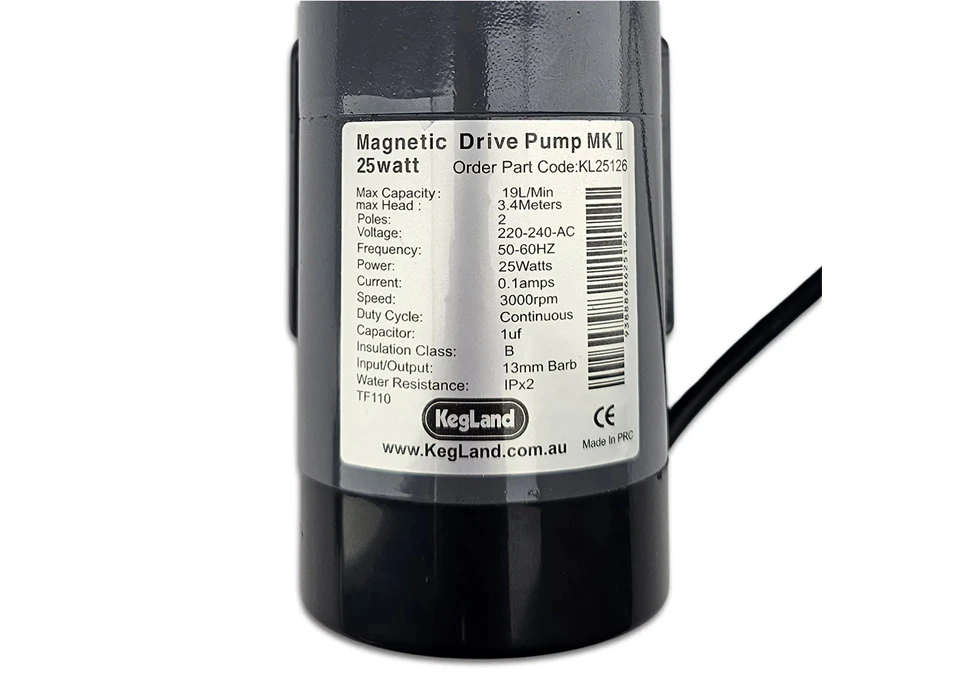 Kegland Green Demon Magnetisk Pump 25W High Temp
