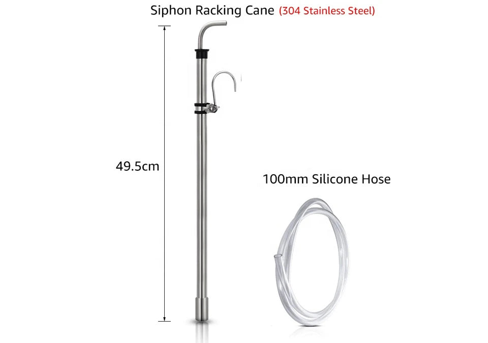 Pumphävert Rostfri 44cm med 1m slang och hållare