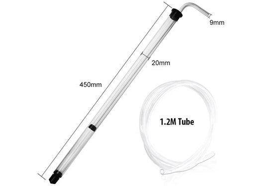 Pumphävert 45cm (Auto-siphon) med 1,2m slang
