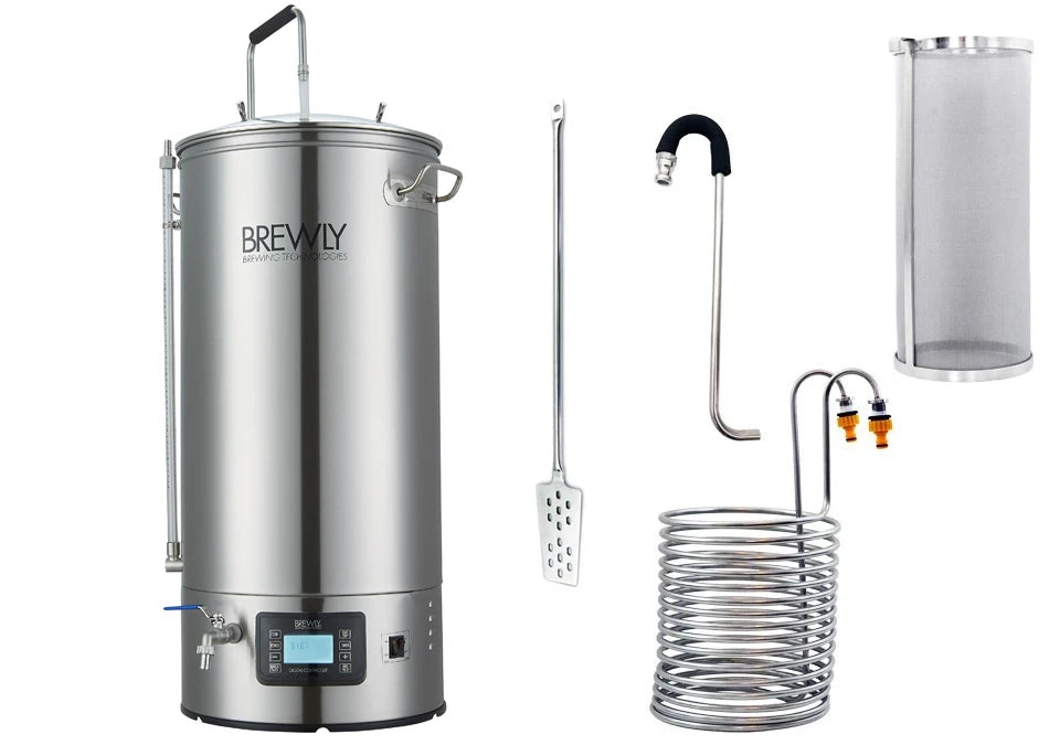 Brewly 40L V3 Bryggverk med Chiller, Hop Spider, Mäskslev & Whirlpool