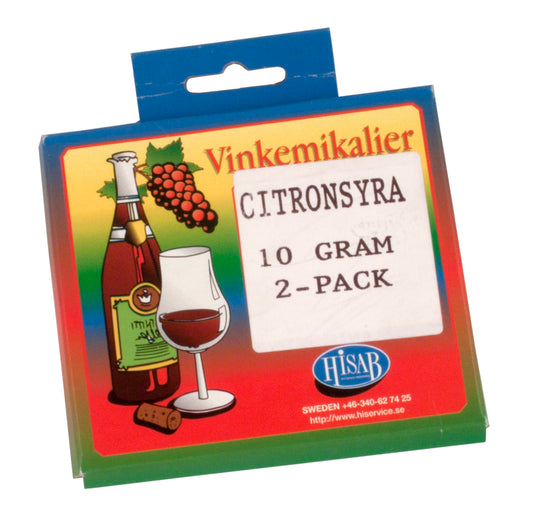 CITRONSYRA 10 GR 2-P PINPAC